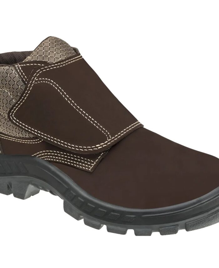 Bota de Couro com Velcro